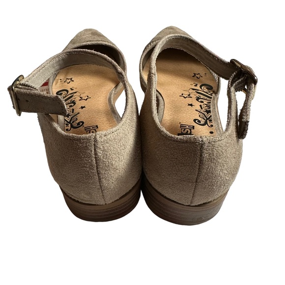 Brash Women's Mary Jane Flats Fabric Gray Pointed Toe Size 7.5 - Picture 4 of 7